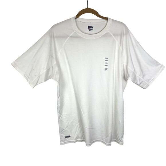 Fila Performa Mens White Crew T-Shirt XL Made in USA - Picture 1 of 12